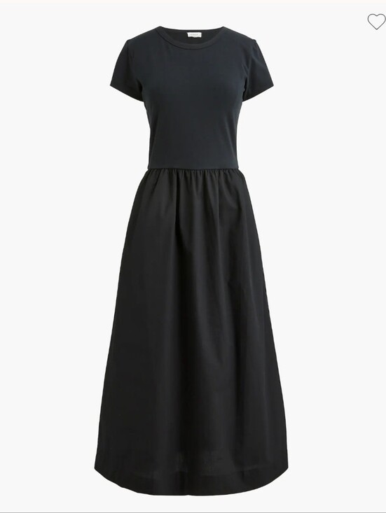 J. Crew Dresses & Skirts - NWT J. Crew Black Mixy Mixed Media Knit Midi Dress short Sleeve Size S